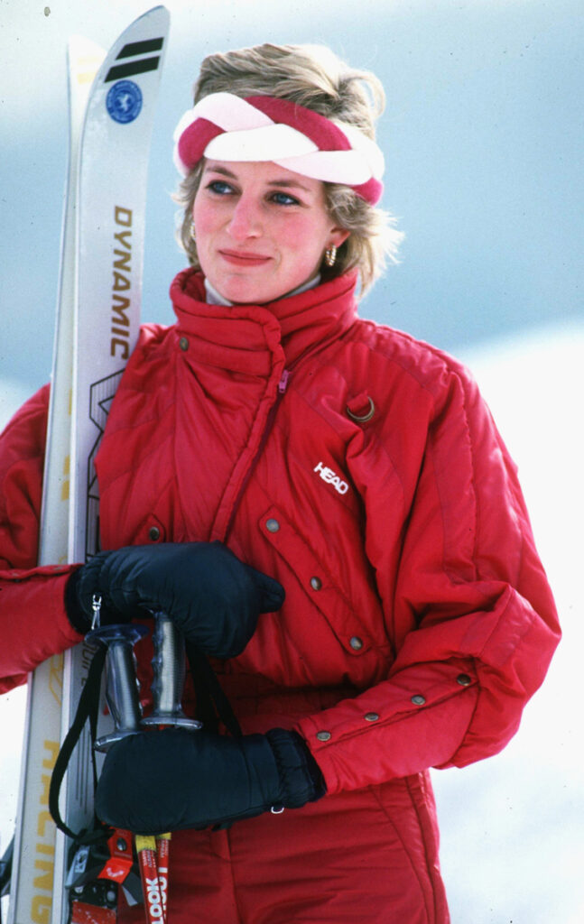 Lady Diani într-o ținută après ski