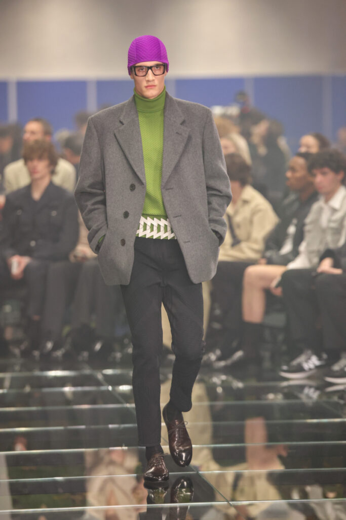 Prada fashion show during the Milan Menswear Fall/Winter 2024-2025